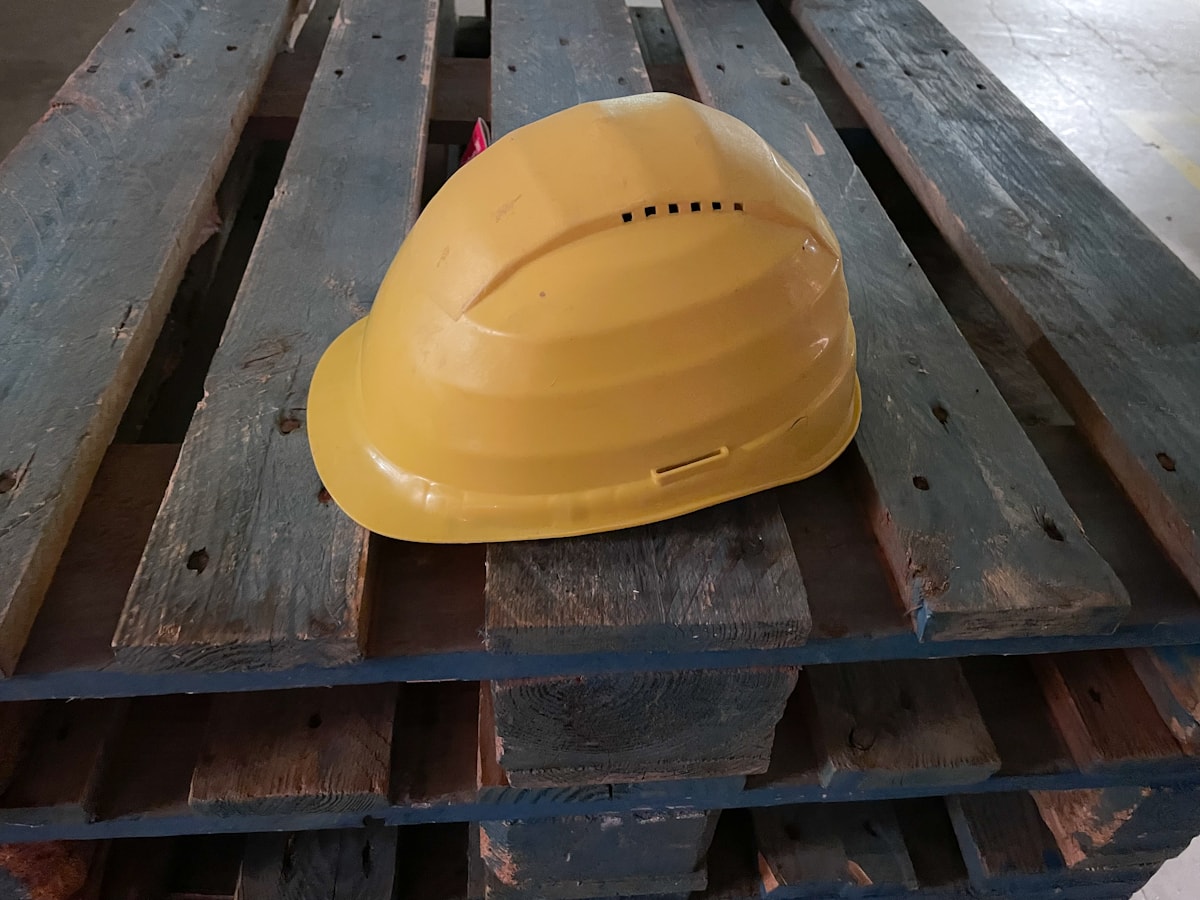 Industrial PPE hard hat representing safety standards